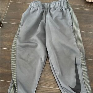 Nike Kids Gray Joggers with Black Accents